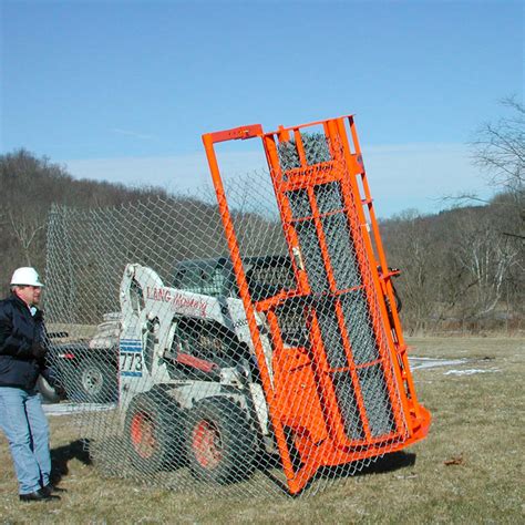 skid steer fence|skid steer fence stretcher.